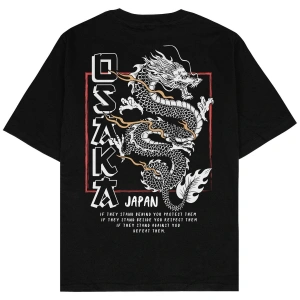 Osaka Siyah Oversize Unisex T-shirt