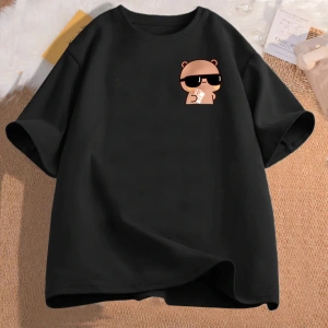 Otistik Komik İskelet T Shirt Kadın Erkek Sinirli İskelet Meme T-shirt Rahat Pamuk Kısa 2939