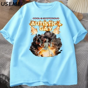 Otistik ve Eşcinsel İskelet Patlama T Shirt Unhinged İskelet Otizm Meme T-Shirt Pamuk Kısa Ko 2806