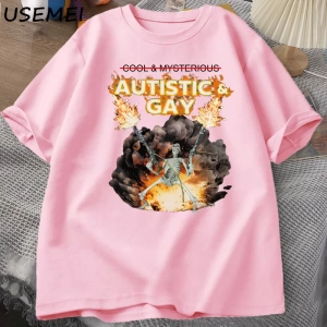 Otistik ve Eşcinsel İskelet Patlama T Shirt Unhinged İskelet Otizm Meme T-Shirt Pamuk Kısa Ko 2806
