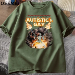 Otistik ve Eşcinsel İskelet Patlama T Shirt Unhinged İskelet Otizm Meme T-Shirt Pamuk Kısa Ko 2806