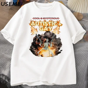 Otistik ve Eşcinsel İskelet Patlama T Shirt Unhinged İskelet Otizm Meme T-Shirt Pamuk Kısa Ko 2806