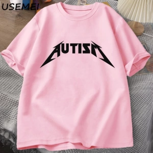 Otizm Meme T Shirt pamuk komik mizah içe dönük t-shirt erkekler kadınlar için mektup baskılı