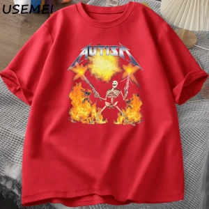 Otizm Meme T-Shirt rahat pamuk kısa kollu Teemizah baskılı Retro kısa kollu T Shirt U 2958