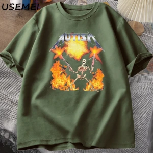 Otizm Meme T-Shirt rahat pamuk kısa kollu Teemizah baskılı Retro kısa kollu T Shirt U 2958