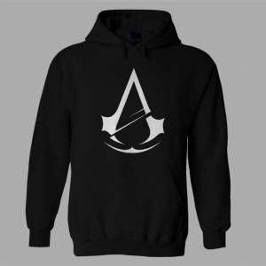 Oversize Assassins Creed Unity Siyah Hoodie
