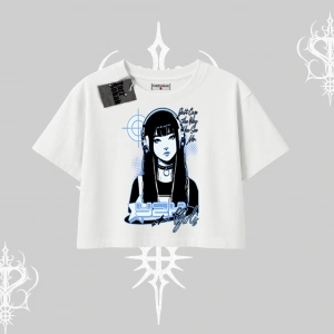 Oversize Crop Tshirt Cyber Y2K Anime Girl Street Sound Aesthetic