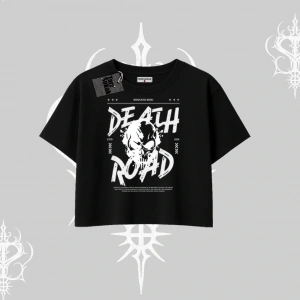 Oversize Crop Tshirt Death Road Memento Mori Street Manifest