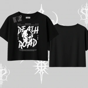 Oversize Crop Tshirt Death Road Memento Mori Street Manifest