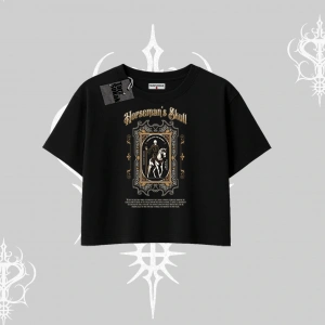 Oversize Crop Tshirt Horseman’s Skull Dark Relic Street Legacy