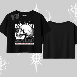 Oversize Crop Tshirt Rebellion Skull Underground Street Legacy