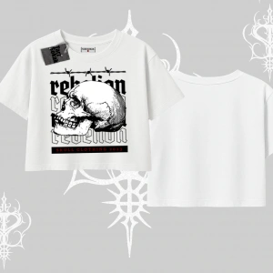 Oversize Crop Tshirt Rebellion Skull Underground Street Legacy