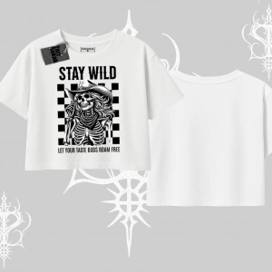 Oversize Crop Tshirt Stay Wild Rock Spirit Urban Riot