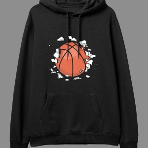 Oversize Duvar Basketbol Oyun Oyuncu Spor Tasarım Baskılı Unisex Kapüşonlu Sweatshirt Hoodie Beyaz