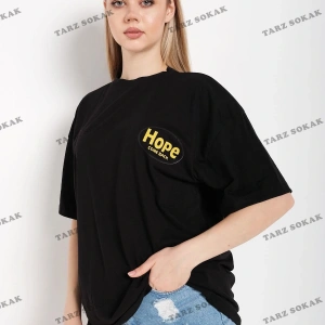 Oversize Fit Pamuklu Kısa Kollu Basic