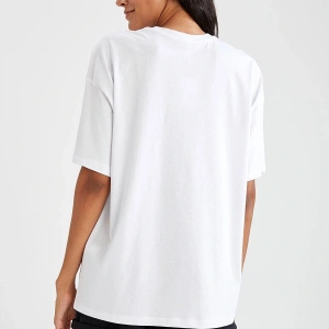 Oversize Fit Pamuklu Kısa Kollu Basic Tişört