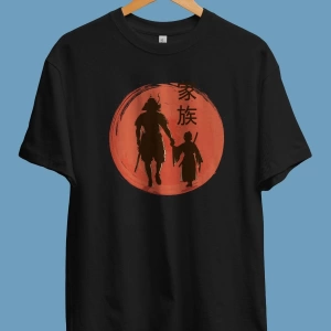 Oversize Japon Katana Samuray Usta Ögretmen Ögrenci Tasarım Baskılı Unisex T-shirt