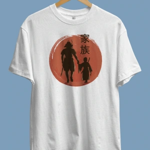 Oversize Japon Katana Samuray Usta Ögretmen Ögrenci Tasarım Baskılı Unisex Tişört