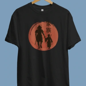 Oversize Japon Katana Samuray Usta Ögretmen Ögrenci Tasarım Baskılı Unisex Tişört