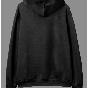 Oversize Powerpuff Girls Tasarım Baskılı Kapüşonlu Sweatshirt Hoodie Siyah