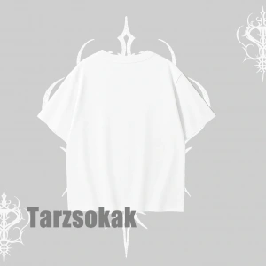 Oversize Tshirt Anime Cyberpunk Kız Baskılı