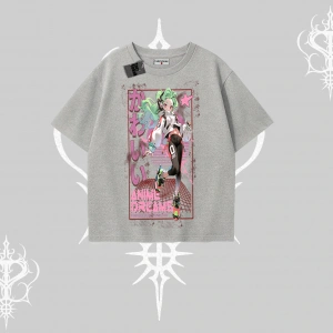 Oversize Tshirt Anime Kawaii Japon Kız Desenli