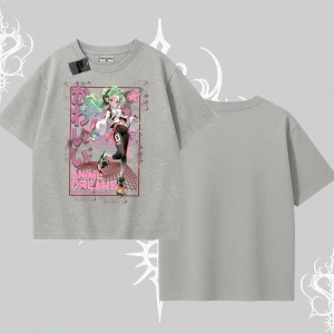 Oversize Tshirt Anime Kawaii Japon Kız Desenli