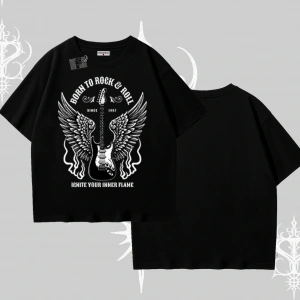Oversize Tshirt Born to Rock Eternal Flame Legacy