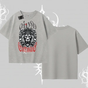 Oversize Tshirt Crowned Lion Rock Authority Myth