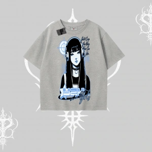 Oversize Tshirt Cyber Y2K Anime Girl Street Sound Aesthetic