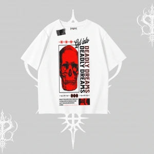 Oversize Tshirt Deadly Dreams Skull Redcore Street Manifest