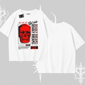 Oversize Tshirt Deadly Dreams Skull Redcore Street Manifest