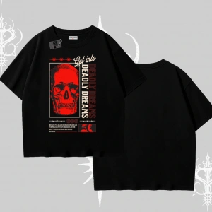 Oversize Tshirt Deadly Dreams Skull Redcore Street Manifest