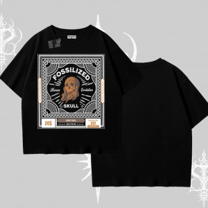 Oversize Tshirt Fossilized Skull Underground Archive