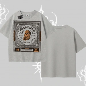 Oversize Tshirt Fossilized Skull Underground Archive