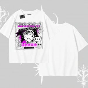 Oversize Tshirt Games Schoolgirl Anime Baskılı