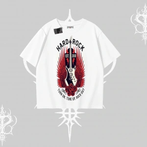 Oversize Tshirt Hard Rock Winged Guitar Rebellion