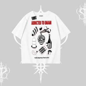 Oversize Tshirt Japon Mutfağı Umami Temalı Baskılı