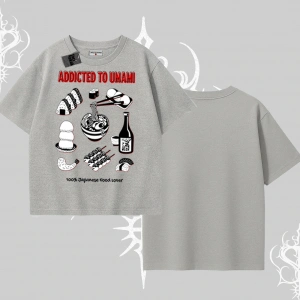 Oversize Tshirt Japon Mutfağı Umami Temalı Baskılı