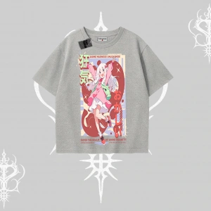 Oversize Tshirt Madness Unleashed Anime Girl Baskılı