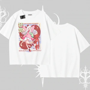Oversize Tshirt Madness Unleashed Anime Girl Baskılı