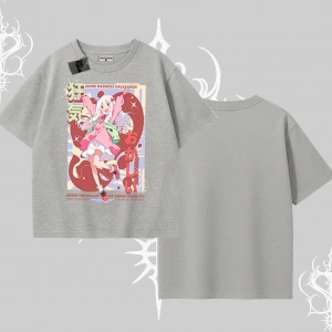 Oversize Tshirt Madness Unleashed Anime Girl Baskılı