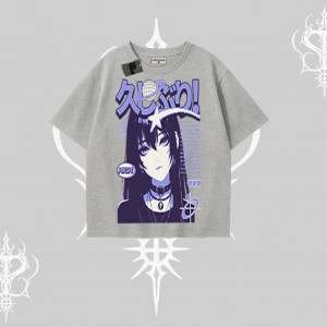 Oversize Tshirt Neo Tokyo Girl Y2K Street Anime Aesthetic