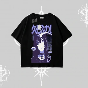 Oversize Tshirt Neo Tokyo Girl Y2K Street Anime Aesthetic