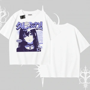 Oversize Tshirt Neo Tokyo Girl Y2K Street Anime Aesthetic