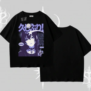 Oversize Tshirt Neo Tokyo Girl Y2K Street Anime Aesthetic