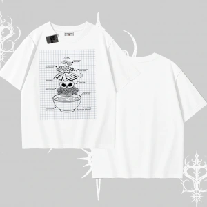 Oversize Tshirt Noodle Theory Hand Drawn Concept