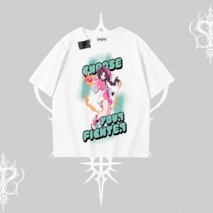 Oversize Tshirt Oversize  Anime Kız Desenli Japon Stil