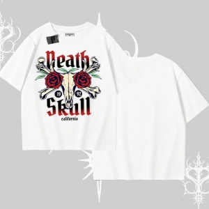 Oversize Tshirt Skull & Roses Vintage West Coast Rebellion