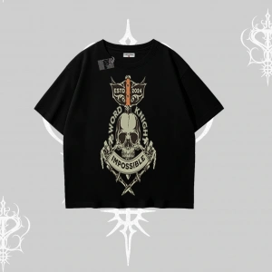 Oversize Tshirt Sword Knight Skull Impossible Street Creed